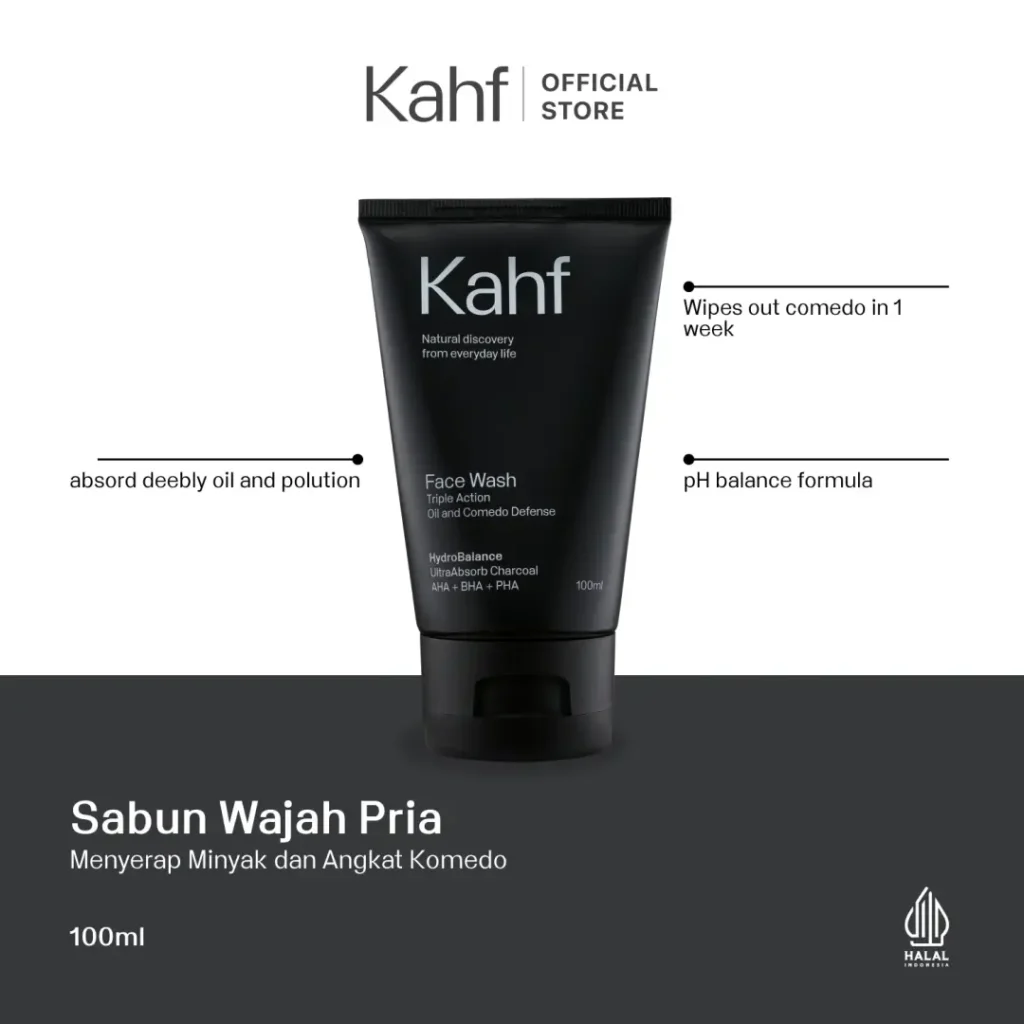 kahf triple action oil and comedo defense face wash