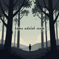 vector senja hangat siluet pohon di tepi teks kamu 42843 e1770734265225