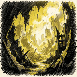 freepik sketsa abstrak tentang dunia runtuh nuansa kuning hitam 0001 e1774826891597