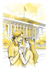 freepik sketsa love di latar gedu 2794460963